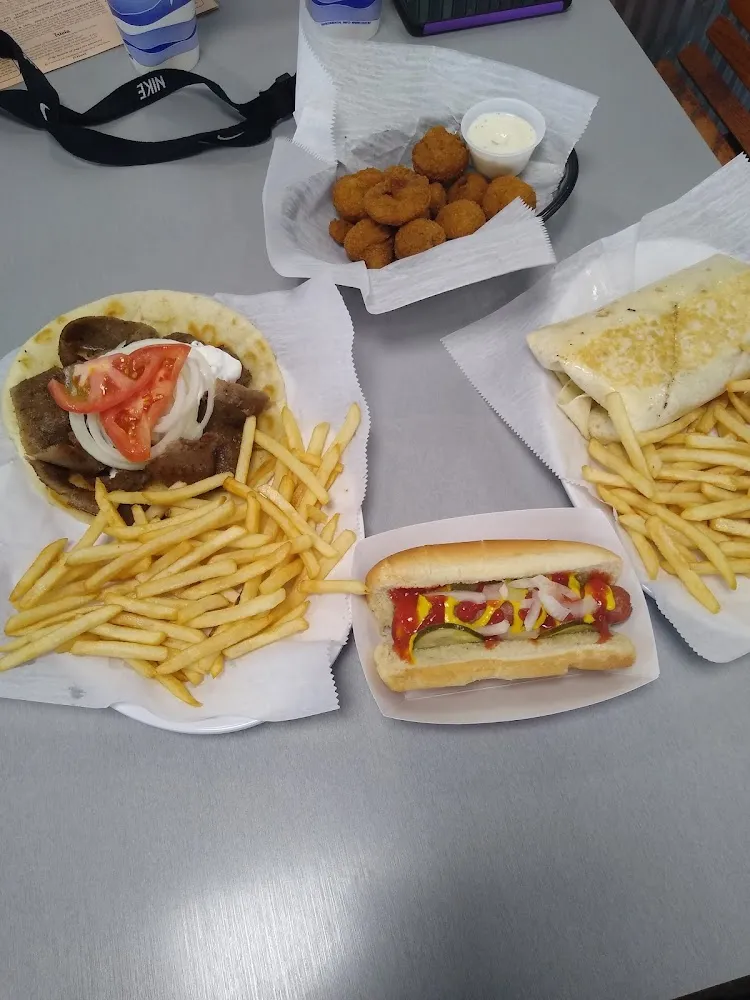 Gyro and All Beef Hot Dog